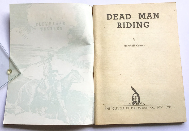 Cleveland Western DEAD MAN RIDING by Marshall Glover No 721